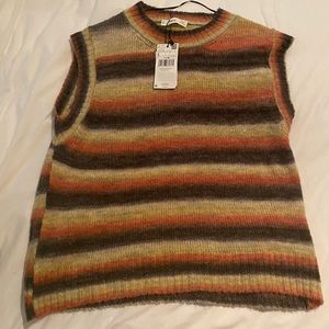 Mango striped sweater vest